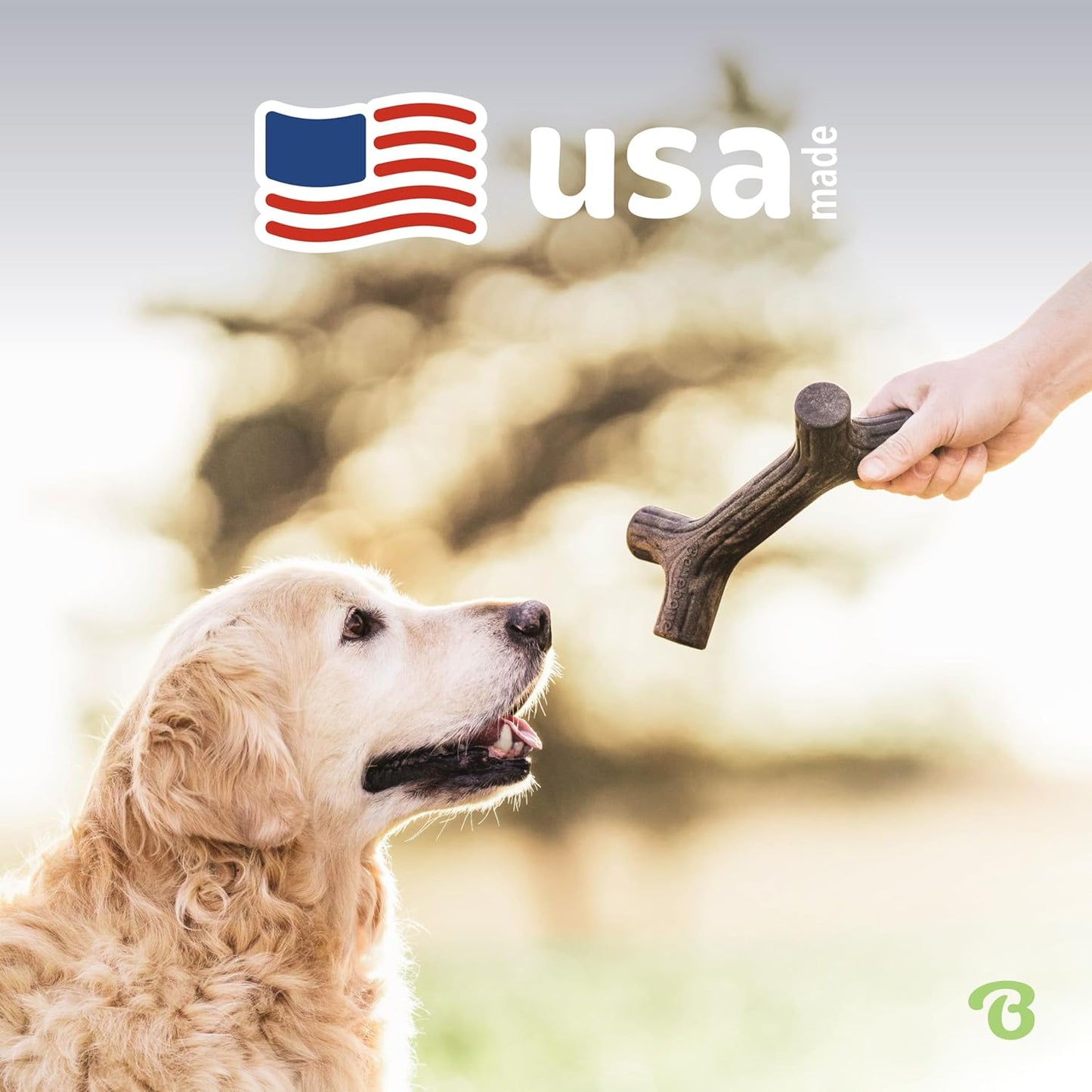 Maplestick/Bacon Stick Durable Dog Chew Toy for Aggressive Chewers, Made in USA