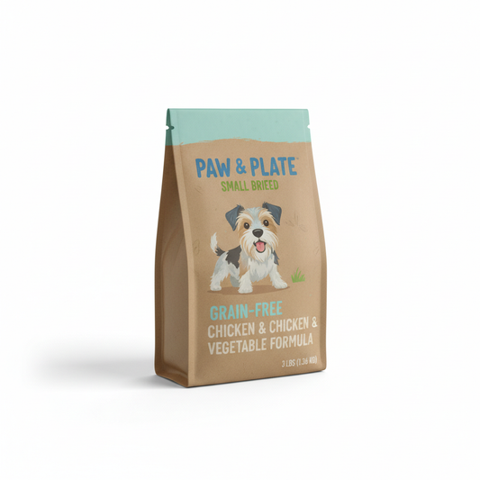 Small breed dry dog food bag